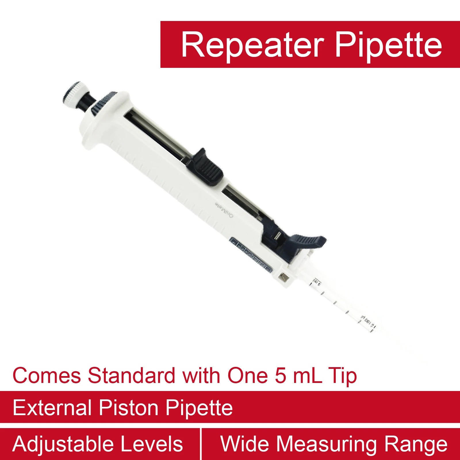 Adjustable Multi-Volume Repeating Pipette – Manual Micropipettor Dispenser, 0.5–50ml, Five-Speed | OniMate