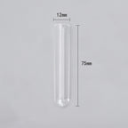 Transparent PS Plastic Round-Bottom Test Tubes – Flat Mouth, Hard Plastic, Sold by Bag
