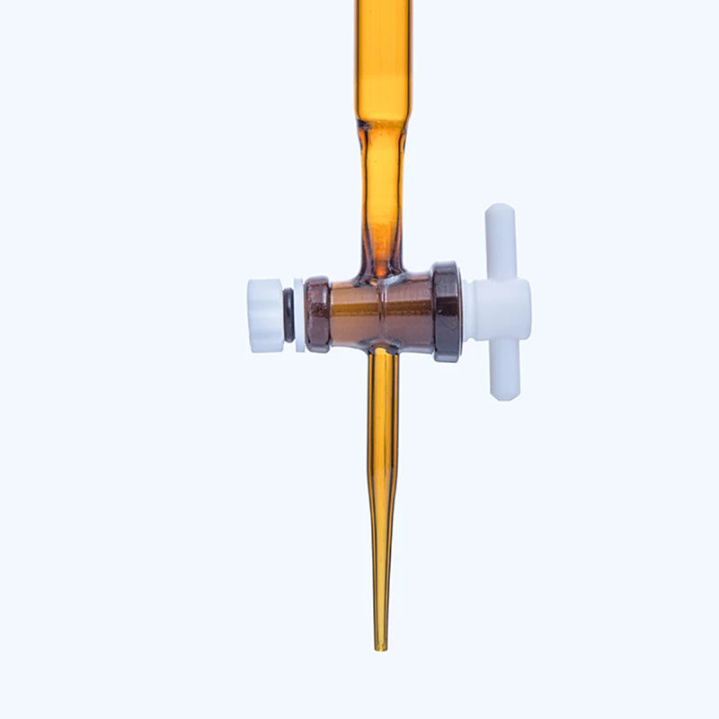 Class A Borosilicate Glass Burette with PTFE Stopcock – 5ml, 10ml, 25ml, 50ml, Acid & Alkali Resistant