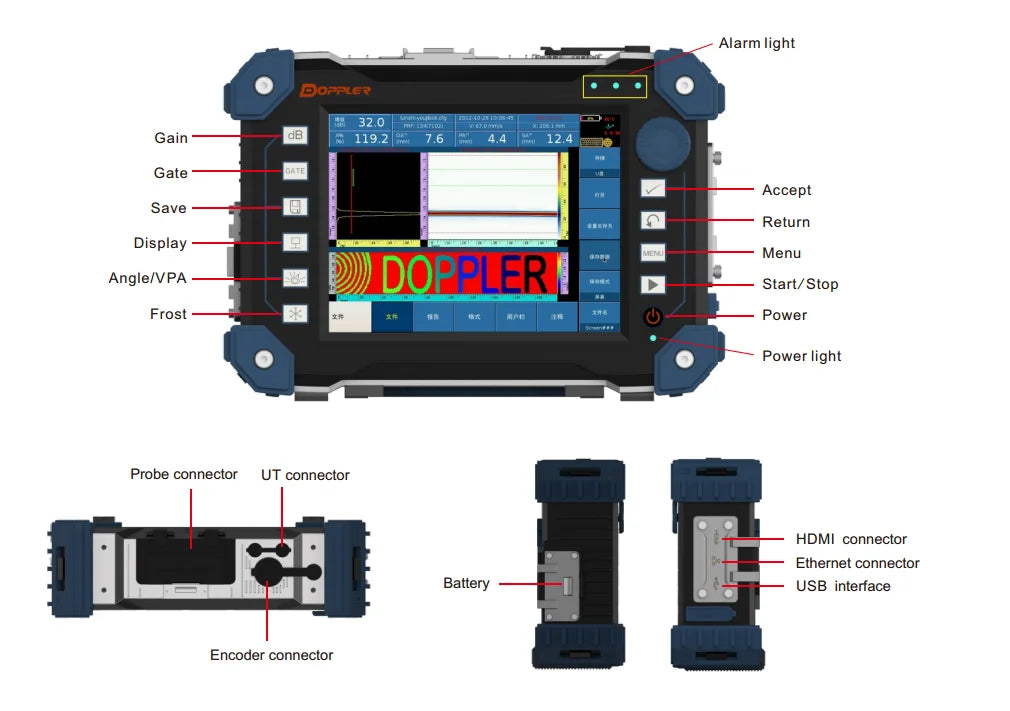 FLEXSCAN 16/64PR Light Weight and Portable Digital Ultrasound Phased Array Flaw Detector/NDT Testing Machine
