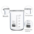 HAIJU Borosilicate Glass Beaker – Low Form, Graduated with Spout | 100ml