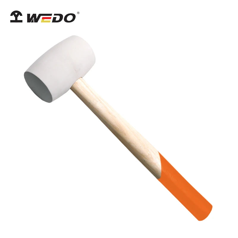 WEDO White Rubber Hammer Mallet 16oz with Wood Handle