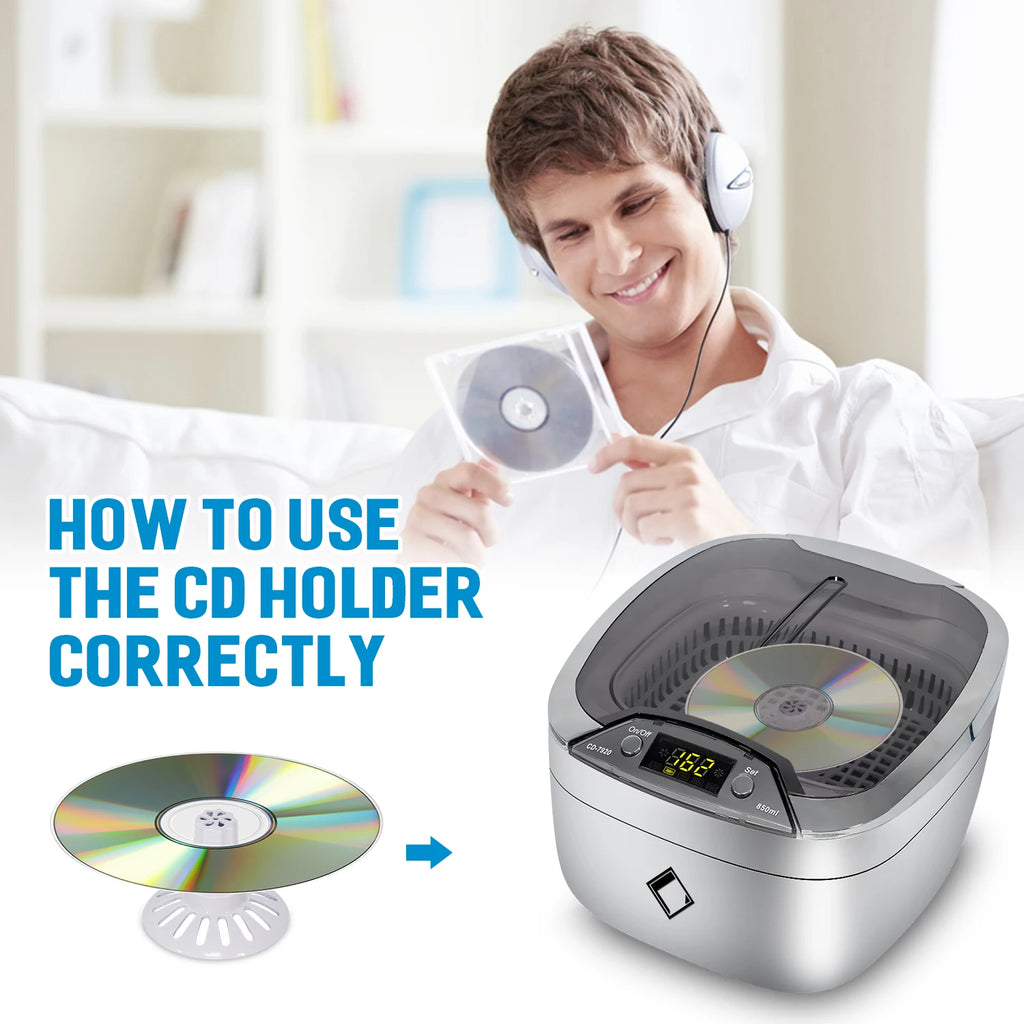 850ml Home Ultrasonic Cleaner – 42kHz Jewelry Cleaning Machine with TUV, CE & PSE Certification