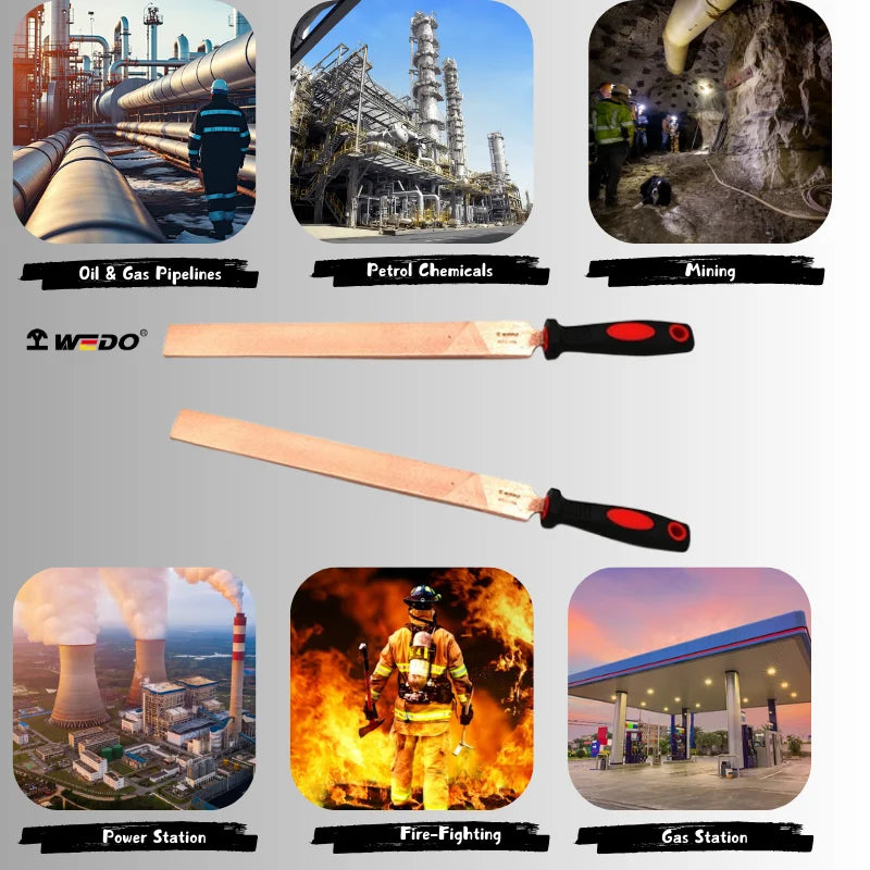 Industrial Safety Flat File – WEDO BAM ATEX FM Approved, Aluminium Bronze & Beryllium Copper