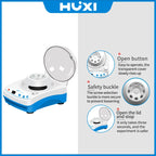 HUXI Mini Laboratory Centrifuge – 0.2/0.5/1.5/2ml Micro Tube Angle Rotor, 4000rpm Low-Speed Lab Centrifuge