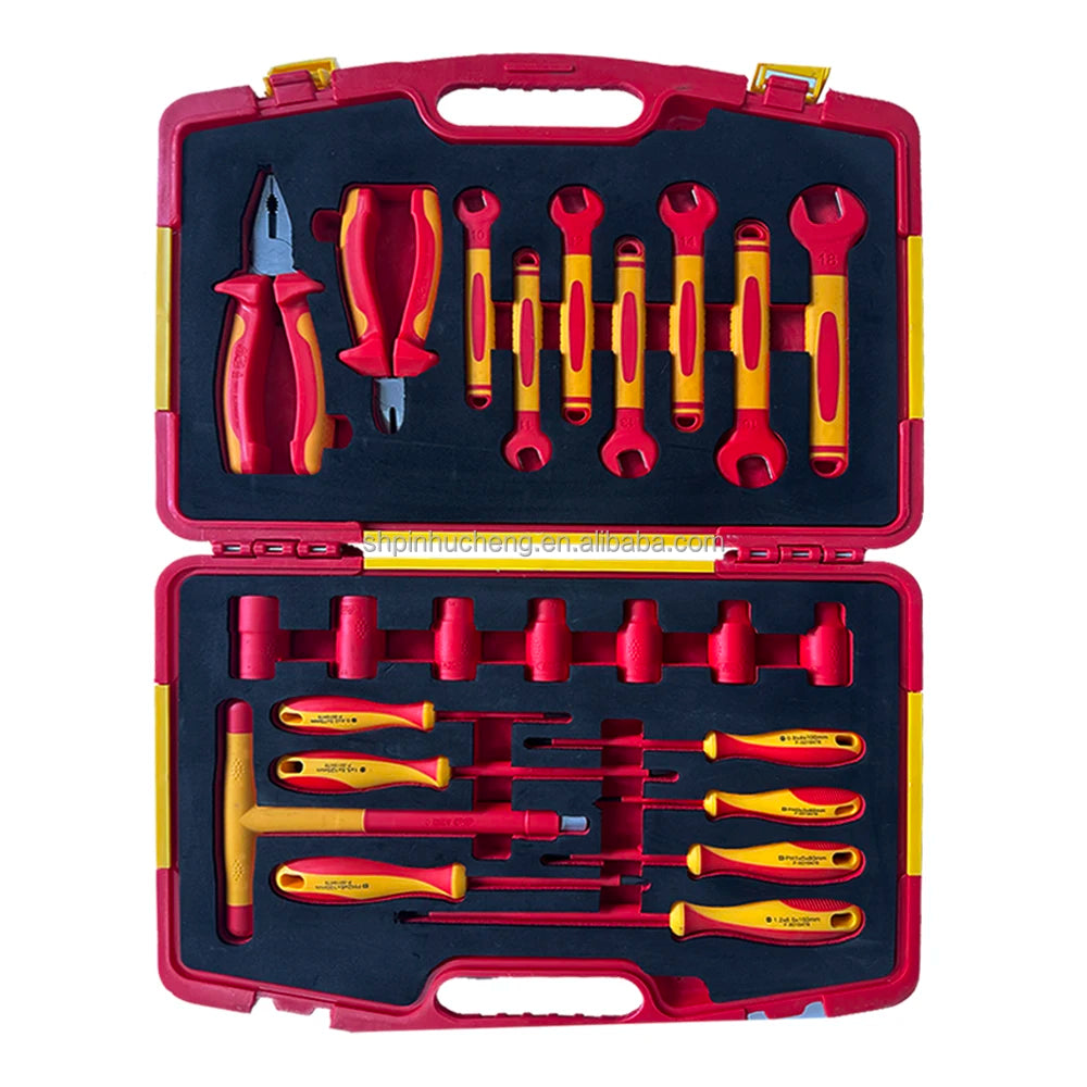 24-Piece 1000V VDE Insulated Hand Tool Set – Wrenches, Pliers & T Tools