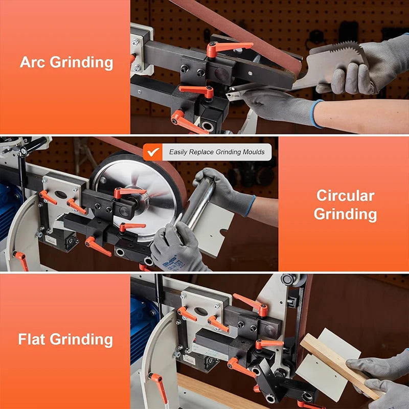 3-Wheel 2x72 Inch Belt Grinder – Knife Making Surface Grinding Machine