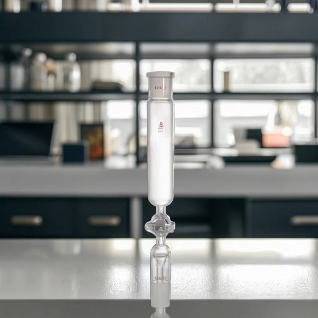 Cylindrical Drip Funnel with Glass Stopcock – 50 ml (24/29 × 24/29)
