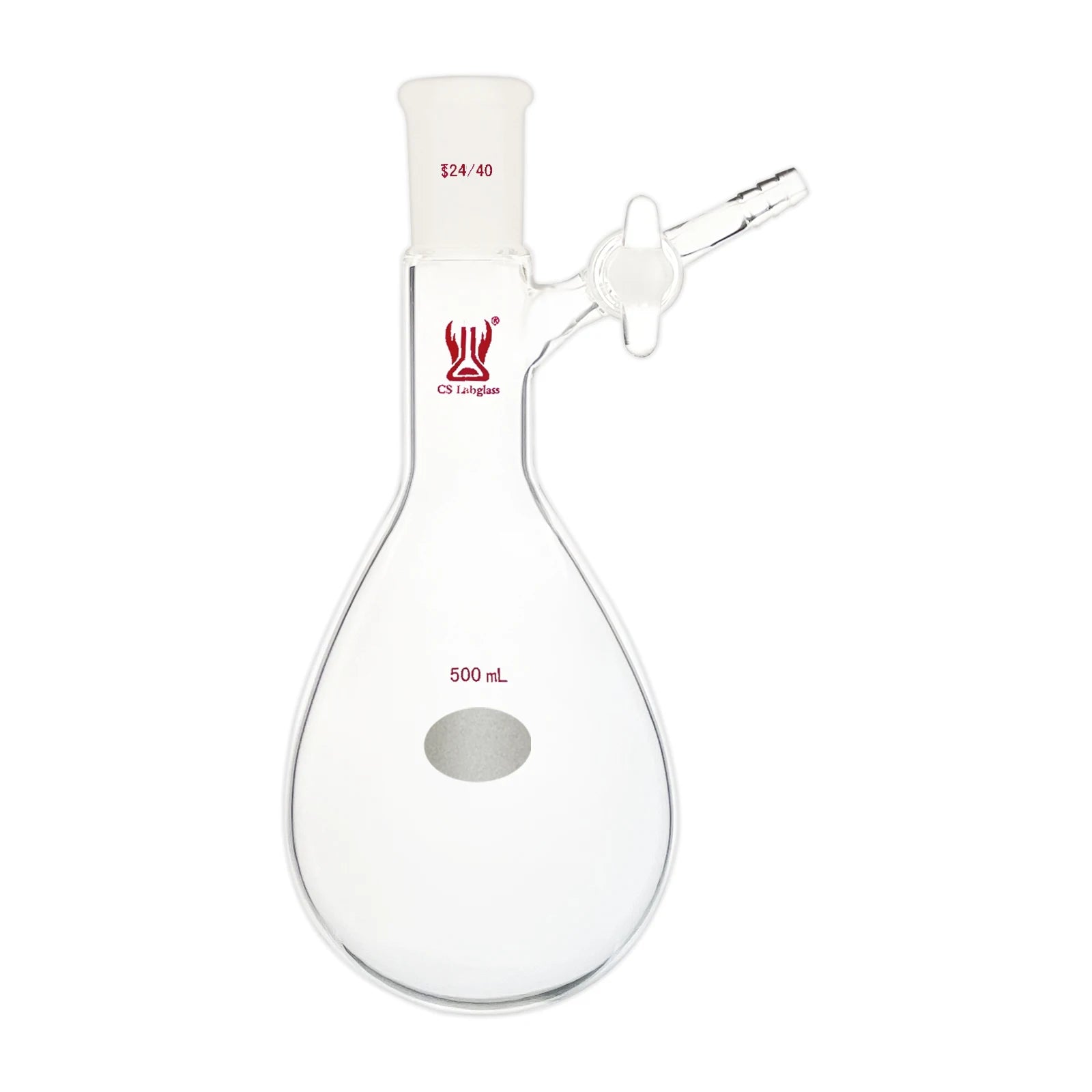 Schlenk Flask 10-1000ml – Pear-Shaped Borosilicate Reaction Flask with Glass Stopcock
