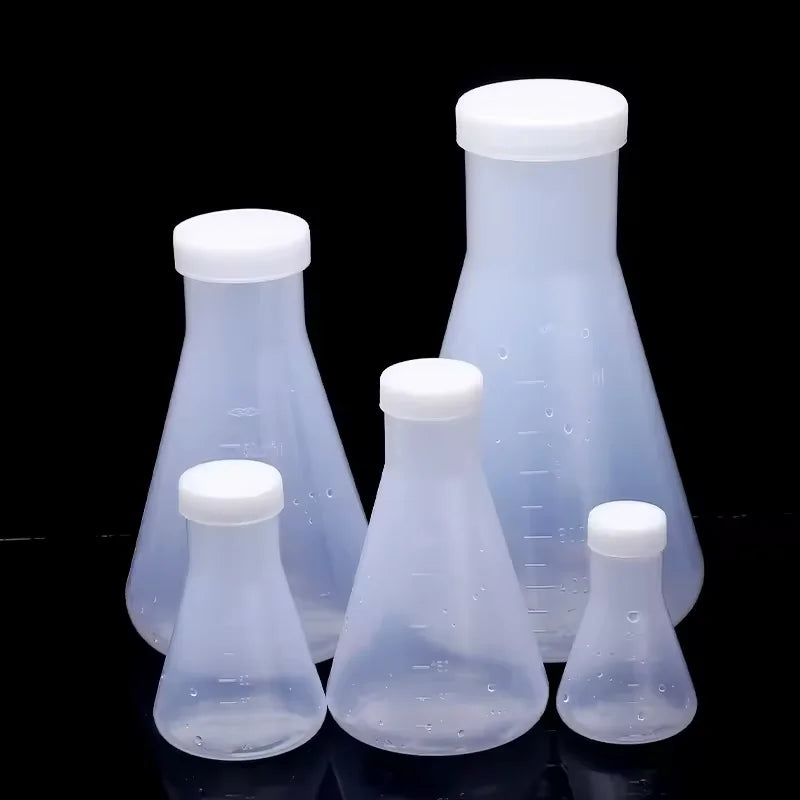 250ml–1000ml Clear PP Wide Neck Erlenmeyer Flasks – Durable Laboratory Plastic Flasks with 3-Year Warranty