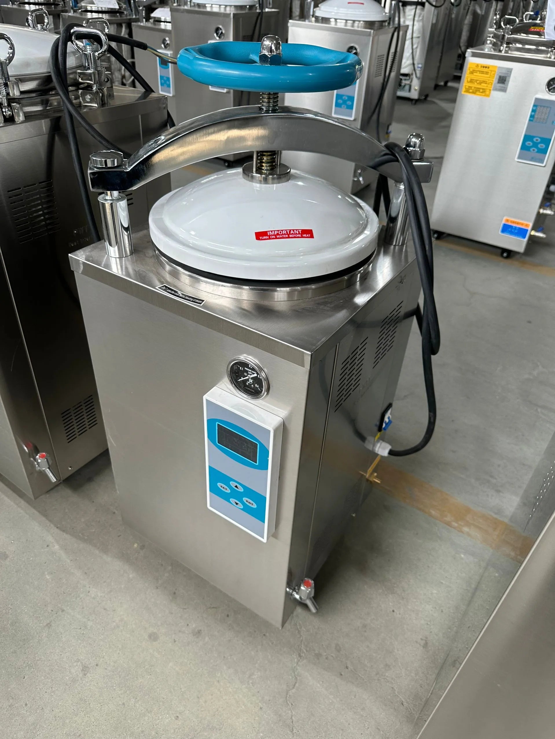 Digital Vertical Steam Autoclave Sterilizer – 35L, 50L, 75L, 100L for Laboratory and Automotive Use