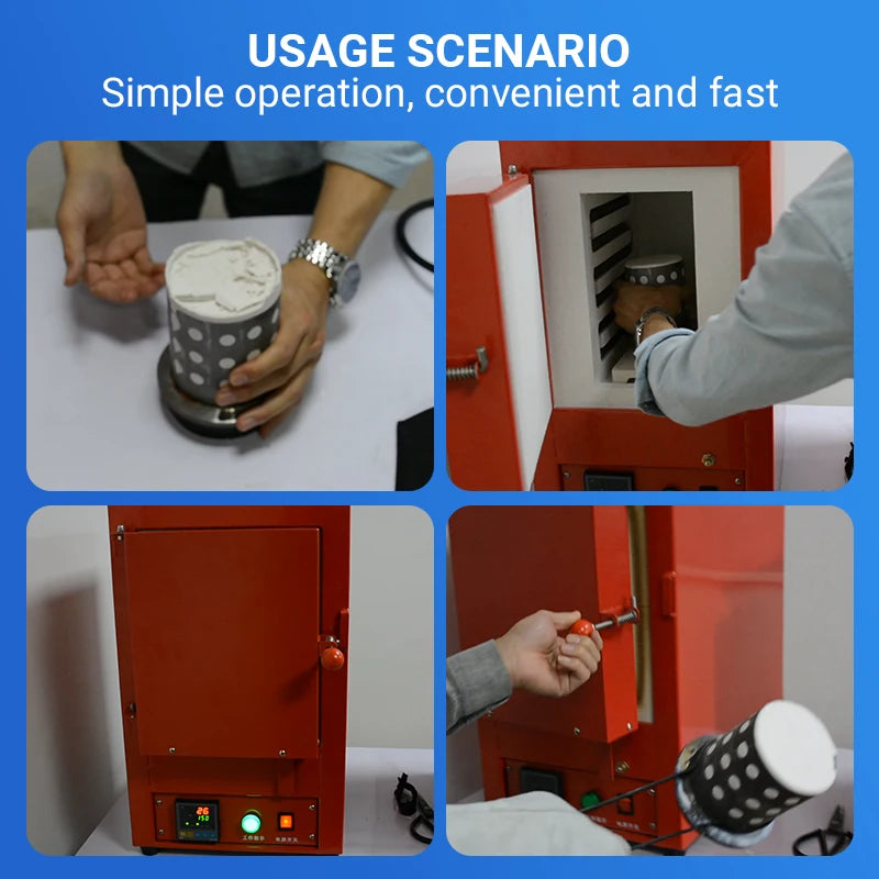 EF02 Programmable Laboratory Furnace – 850 °C High-Temperature PID-Controlled Thermal Processing Oven