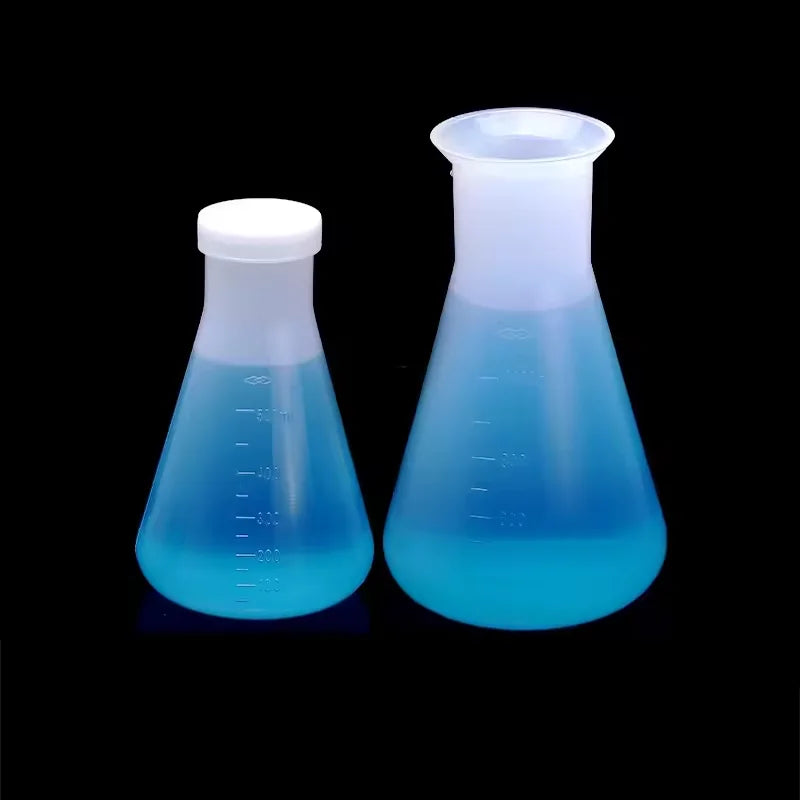250ml–1000ml Clear PP Wide Neck Erlenmeyer Flasks – Durable Laboratory Plastic Flasks with 3-Year Warranty