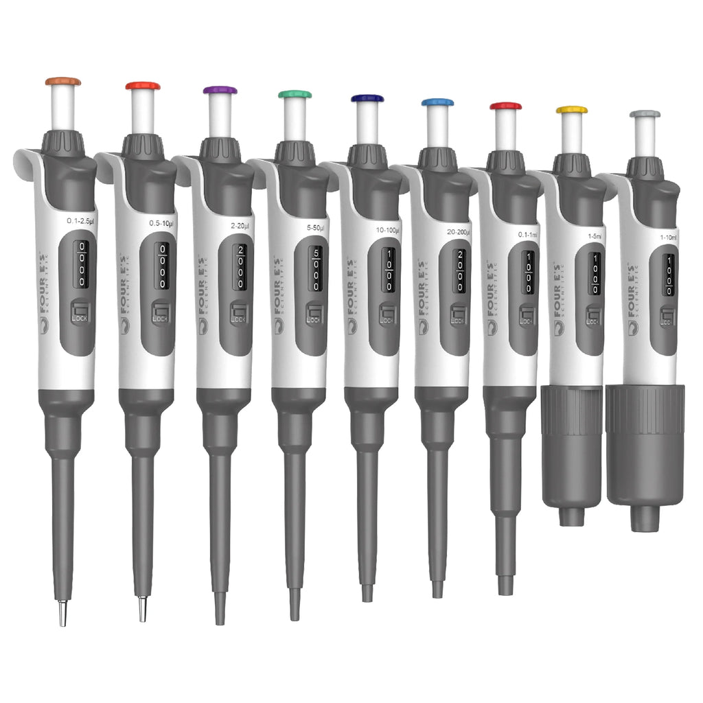 Adjustable Single-Channel Micro Pipettes 2.5µL–10mL Fully Autoclavable Laboratory Pipettes