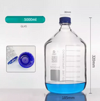 5 L Borosilicate Reagent Bottle with GL45 Screw Cap