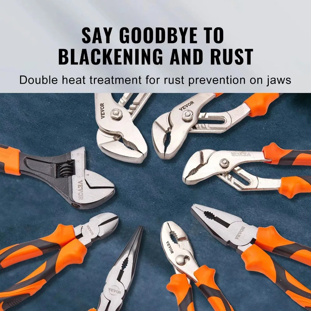 Professional 8-Piece Pliers Set – High-Strength Steel for DIY & Industrial Use