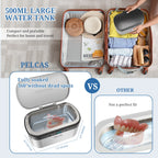 500ml Portable Electric Ultrasonic Cleaner – Mini Household Machine for Watches, Jewellery & Glasses