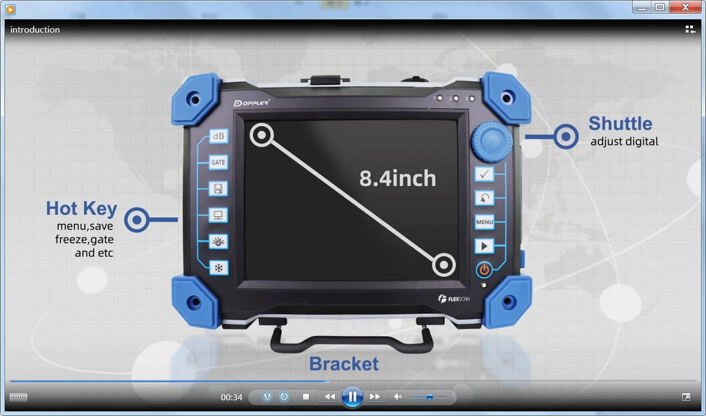FLEXSCAN 16/64PR Light Weight and Portable Digital Ultrasound Phased Array Flaw Detector/NDT Testing Machine