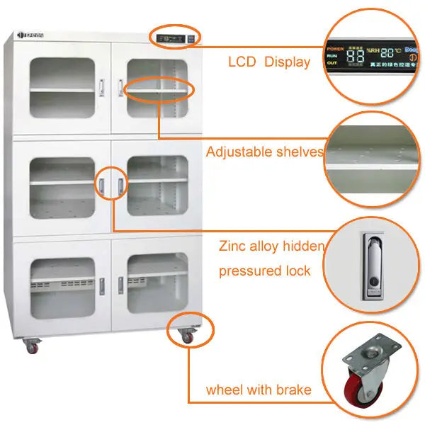 Humidity-Proof PLC Dry Cabinet Desiccator with Nitrogen Gas – CE & ISO Certified