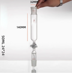 Cylindrical Drip Funnel with Glass Stopcock – 50 ml (24/29 × 24/29)