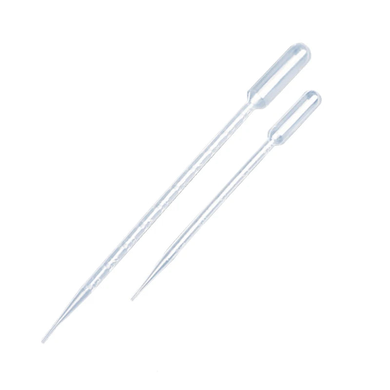 100-Pack Disposable Plastic Dropper Pipettes – 1ml/2ml/3ml/5ml for Accurate Liquid Transfer