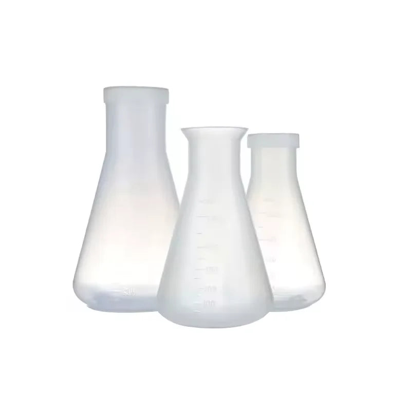 250ml–1000ml Clear PP Wide Neck Erlenmeyer Flasks – Durable Laboratory Plastic Flasks with 3-Year Warranty