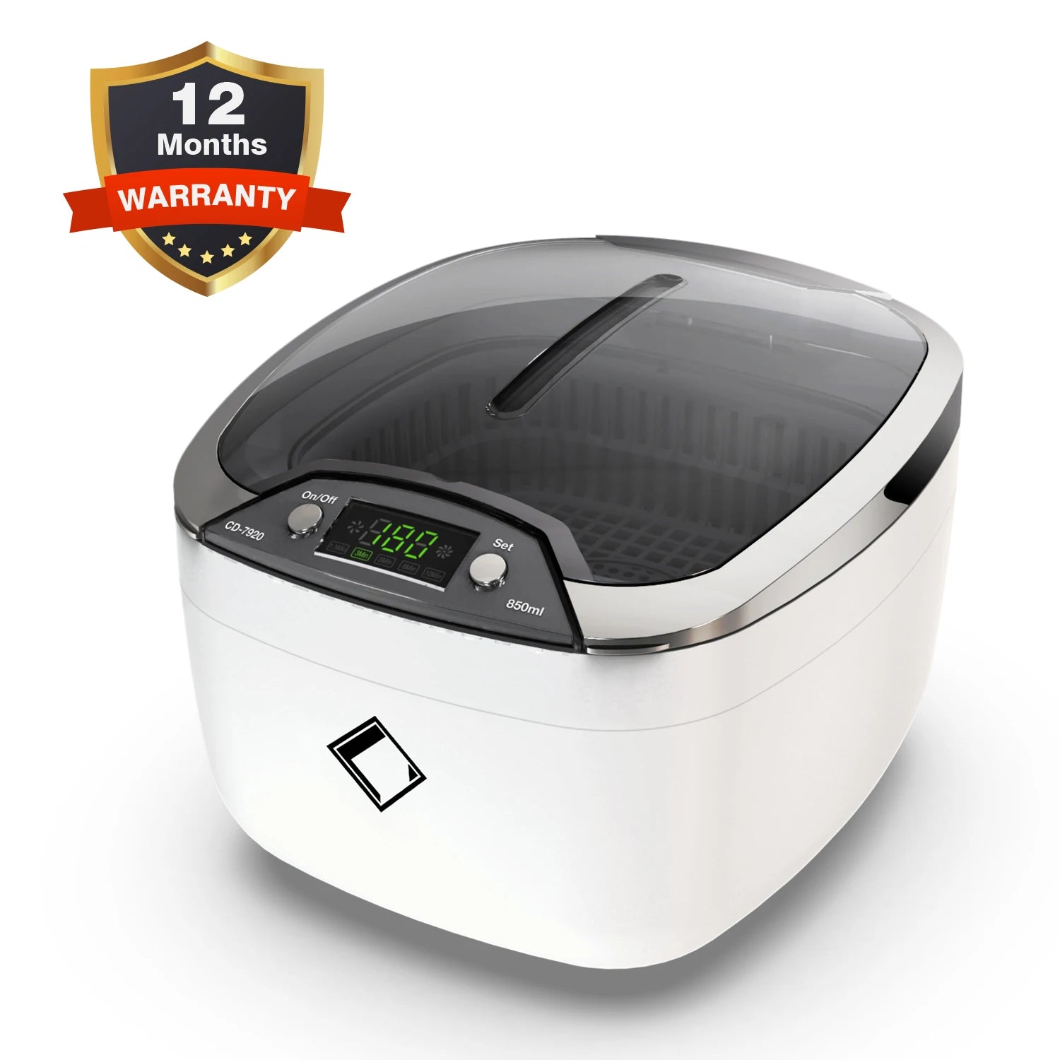 850ml Home Ultrasonic Cleaner – 42kHz Jewelry Cleaning Machine with TUV, CE & PSE Certification