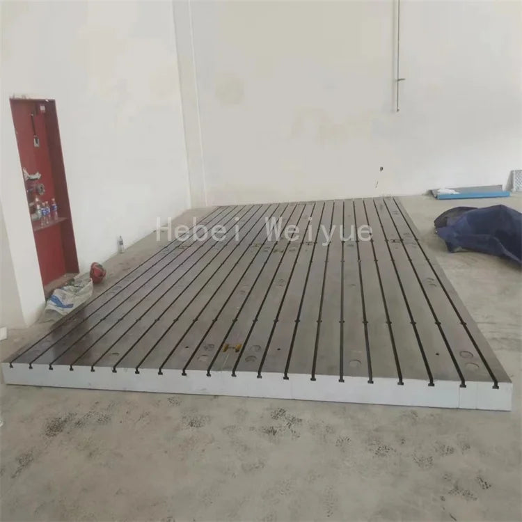Cast Iron CNC Worktable with T-Slots – Precision Inspection Platform
