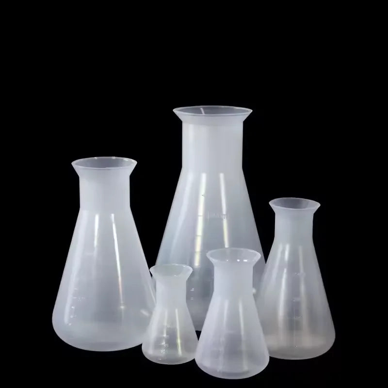 250ml–1000ml Clear PP Wide Neck Erlenmeyer Flasks – Durable Laboratory Plastic Flasks with 3-Year Warranty