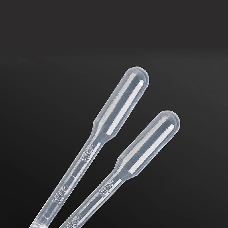 100-Pack Disposable Plastic Dropper Pipettes – 1ml/2ml/3ml/5ml for Accurate Liquid Transfer