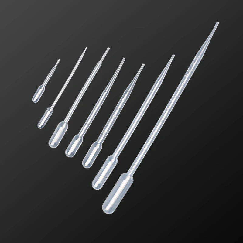 100-Pack Disposable Plastic Dropper Pipettes – 1ml/2ml/3ml/5ml for Accurate Liquid Transfer