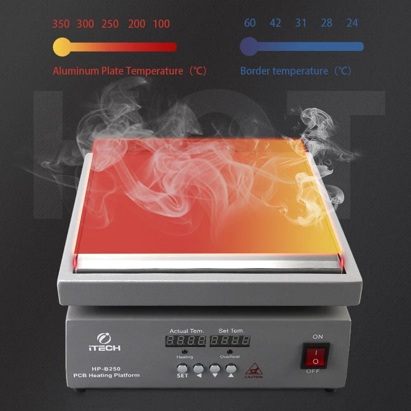 ITECH Digital Temperature Control Heating Platform | 400 W Constant-Temperature Heating Table | 0–400 °C | 150 × 150 mm