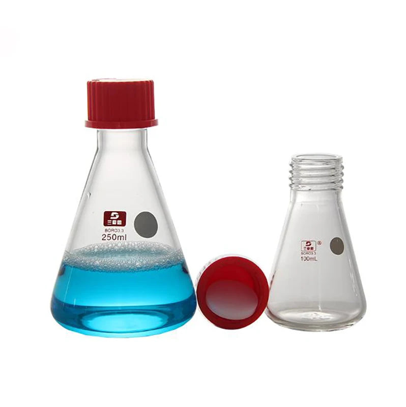 Erlenmeyer Flask with Screw Cap (SAIEISE WD30 Series) 100ml 250ml 500ml 1000ml