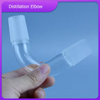 75° Glass Distillation Adapter – Standard 24/29 Ground Joint Distilling Head for Laboratory Distillation Units