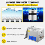 15L Professional Ultrasonic Cleaner with Digital Timer & Heater – 40kHz Advanced Ultrasonic Cleaning, 110V