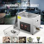 Professional Ultrasonic Cleaner with Digital Timer & Heater – Stainless Steel Heated Jewelry Cleaning Machine