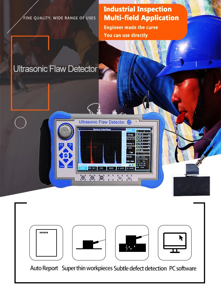 Portable Phased Array Ultrasonic Flaw Detector Industrial Metal Crack Detector