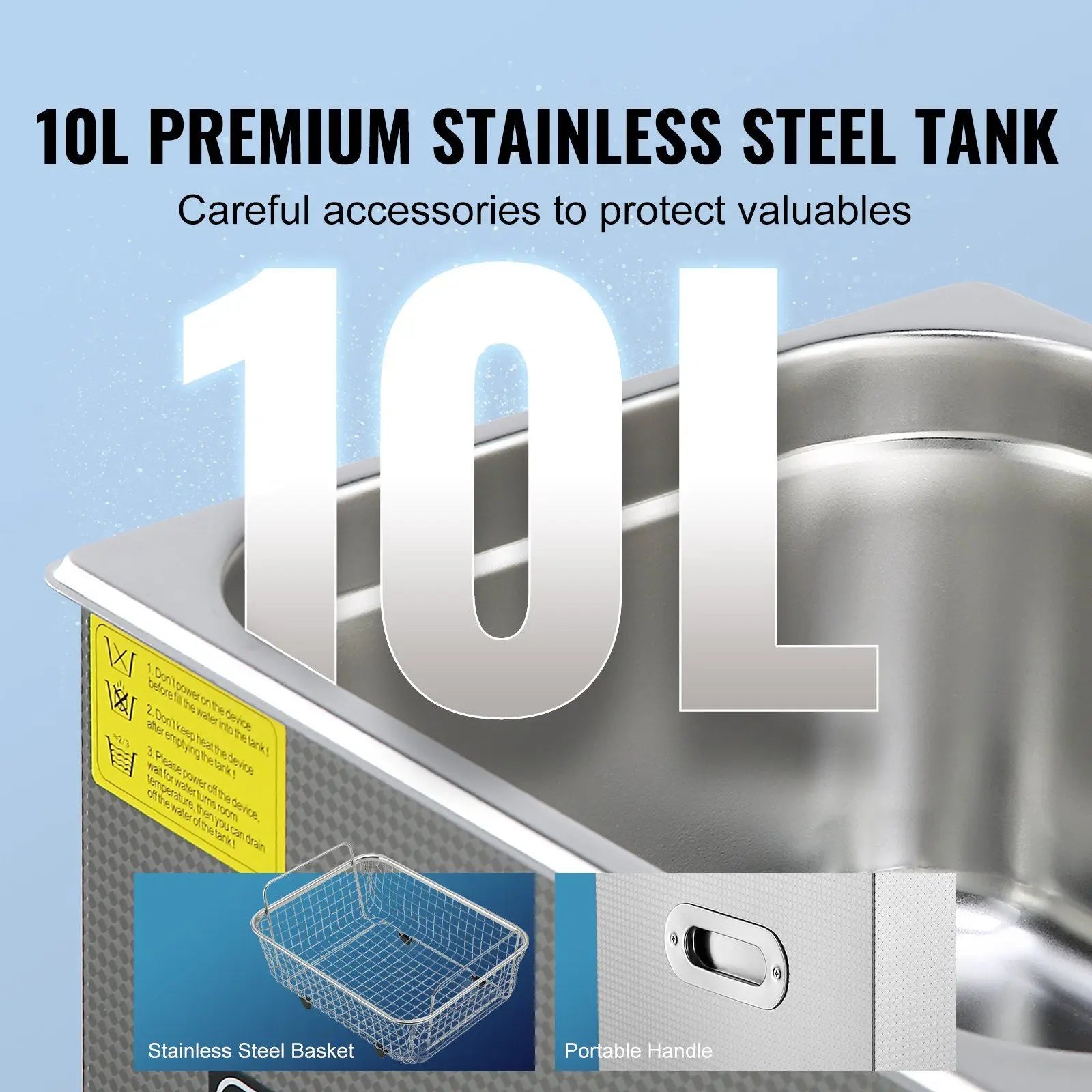 Professional Ultrasonic Cleaner with Digital Timer & Heater – Stainless Steel Heated Jewelry Cleaning Machine