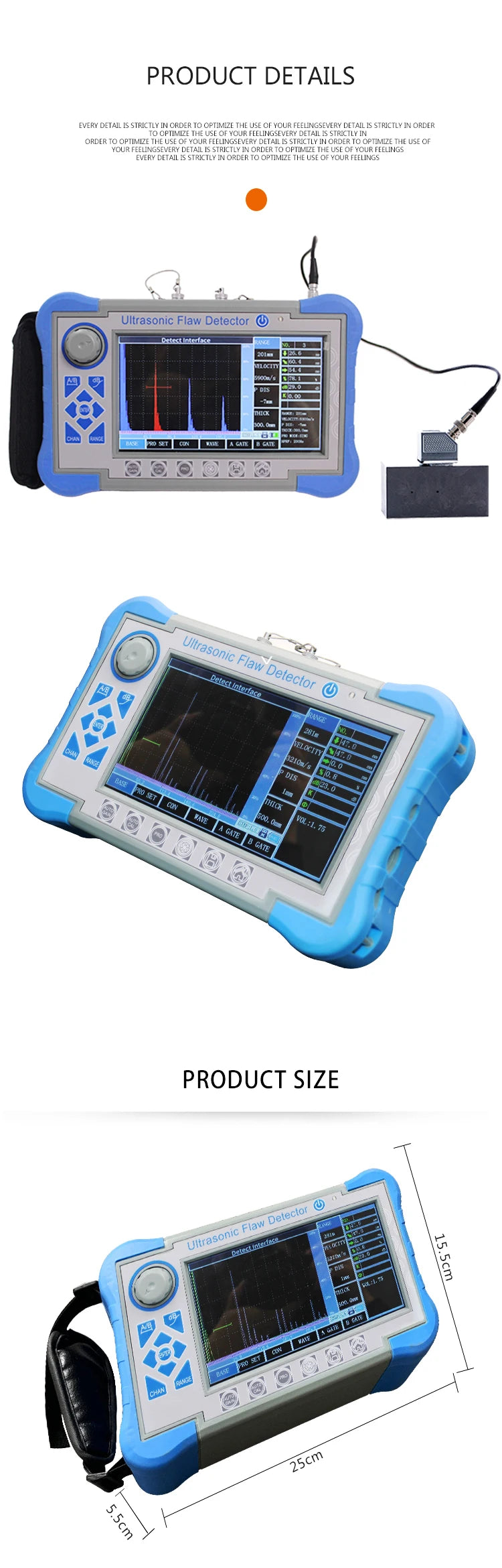 Portable Phased Array Ultrasonic Flaw Detector Industrial Metal Crack Detector