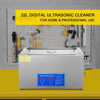 22L Industrial Ultrasonic Cleaner with Digital Timer & Heater – 40kHz Professional Cleaning, 110V