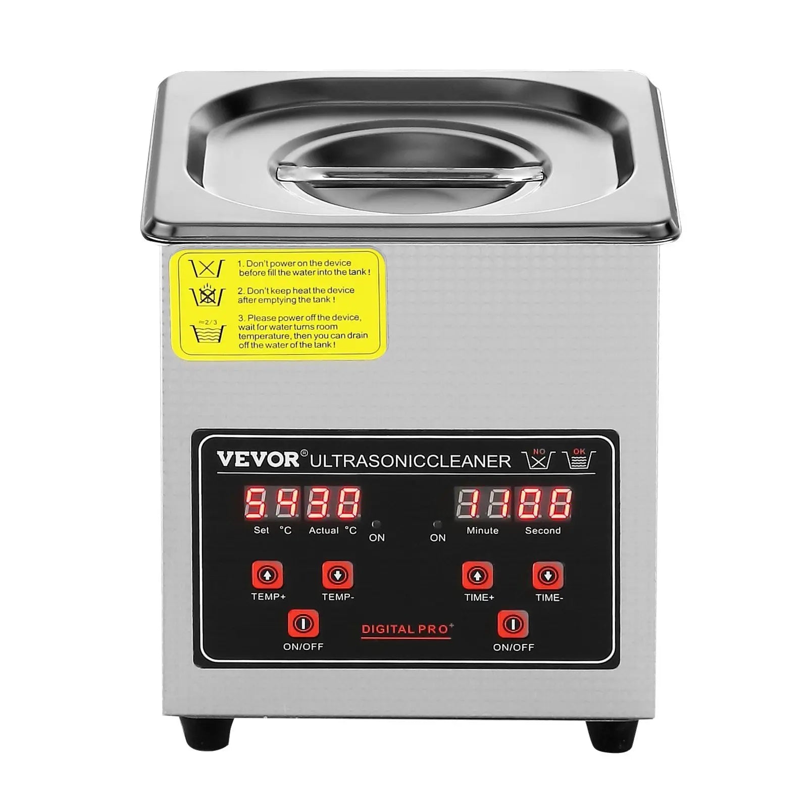 Professional Ultrasonic Cleaner with Digital Timer & Heater – Stainless Steel Jewelry Cleaning Machine