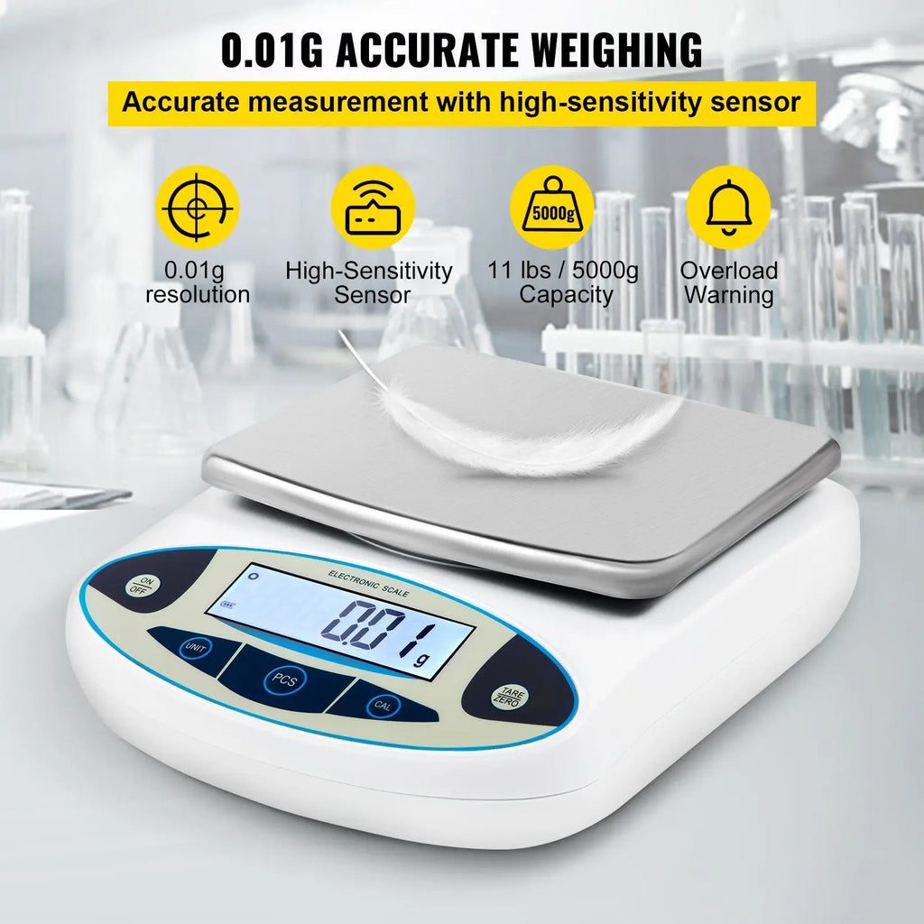 5000 g × 0.01 g Digital Laboratory Analytical Balance