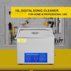 15L Professional Ultrasonic Cleaner with Digital Timer & Heater – 40kHz Advanced Ultrasonic Cleaning, 110V