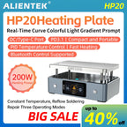 ALIENTEK HP20 200W Mini Soldering Preheater – Digital Constant Temperature Heating Plate, 350°C, PD3.1