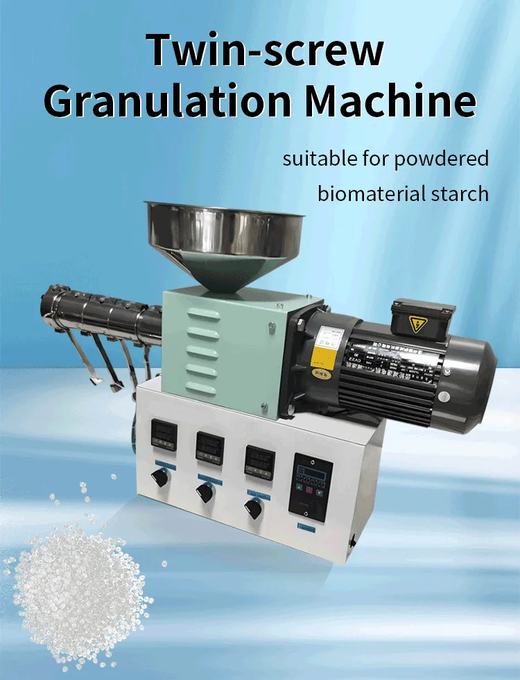 CT30 Laboratory Twin Screw Extruder Plastic Mixing Granulator Twin-Screw Granulation Machine For Powdered Biomaterial Starch
